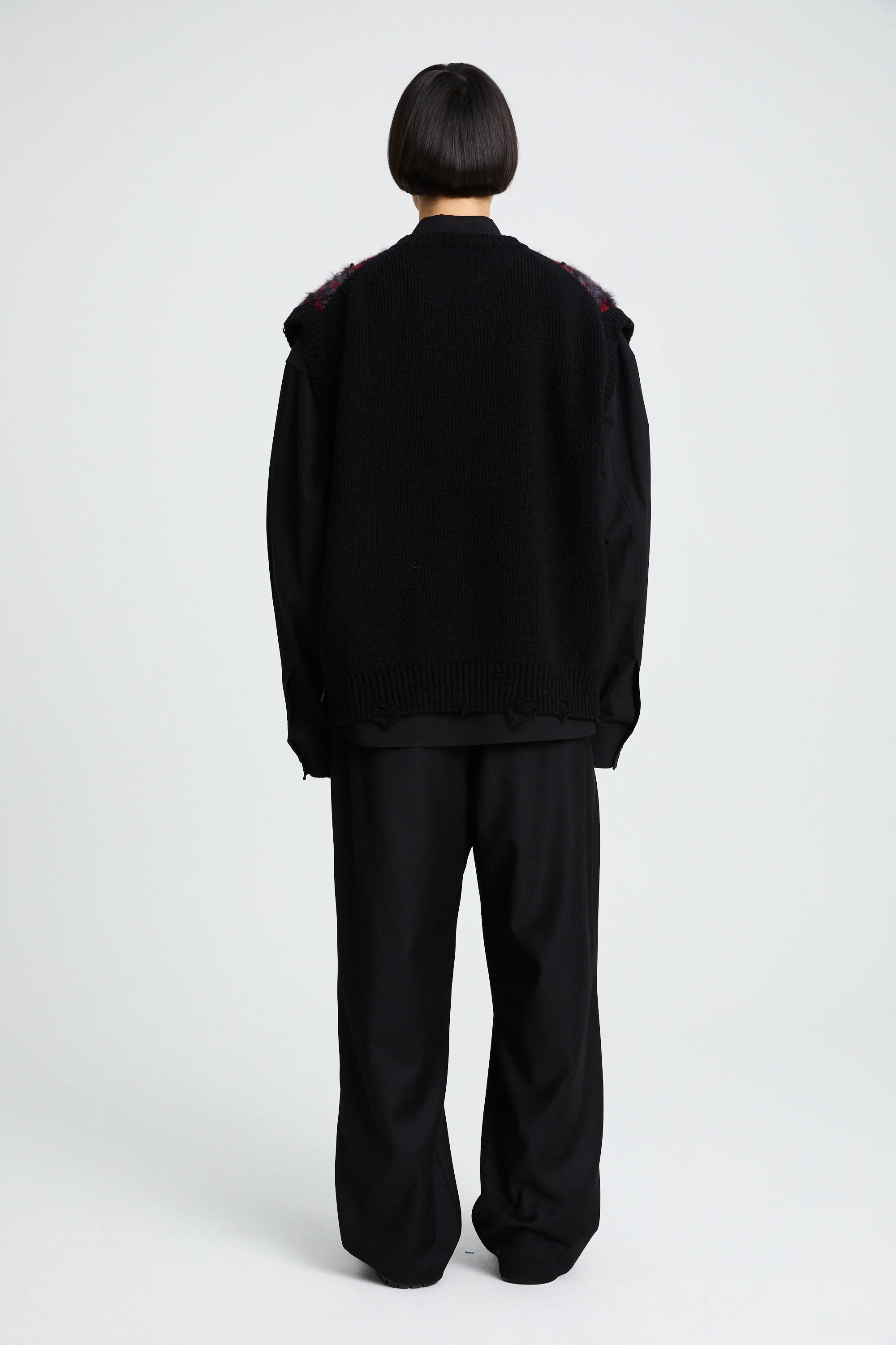 Juun.J Volume V-neck Vest - Red - Image 4