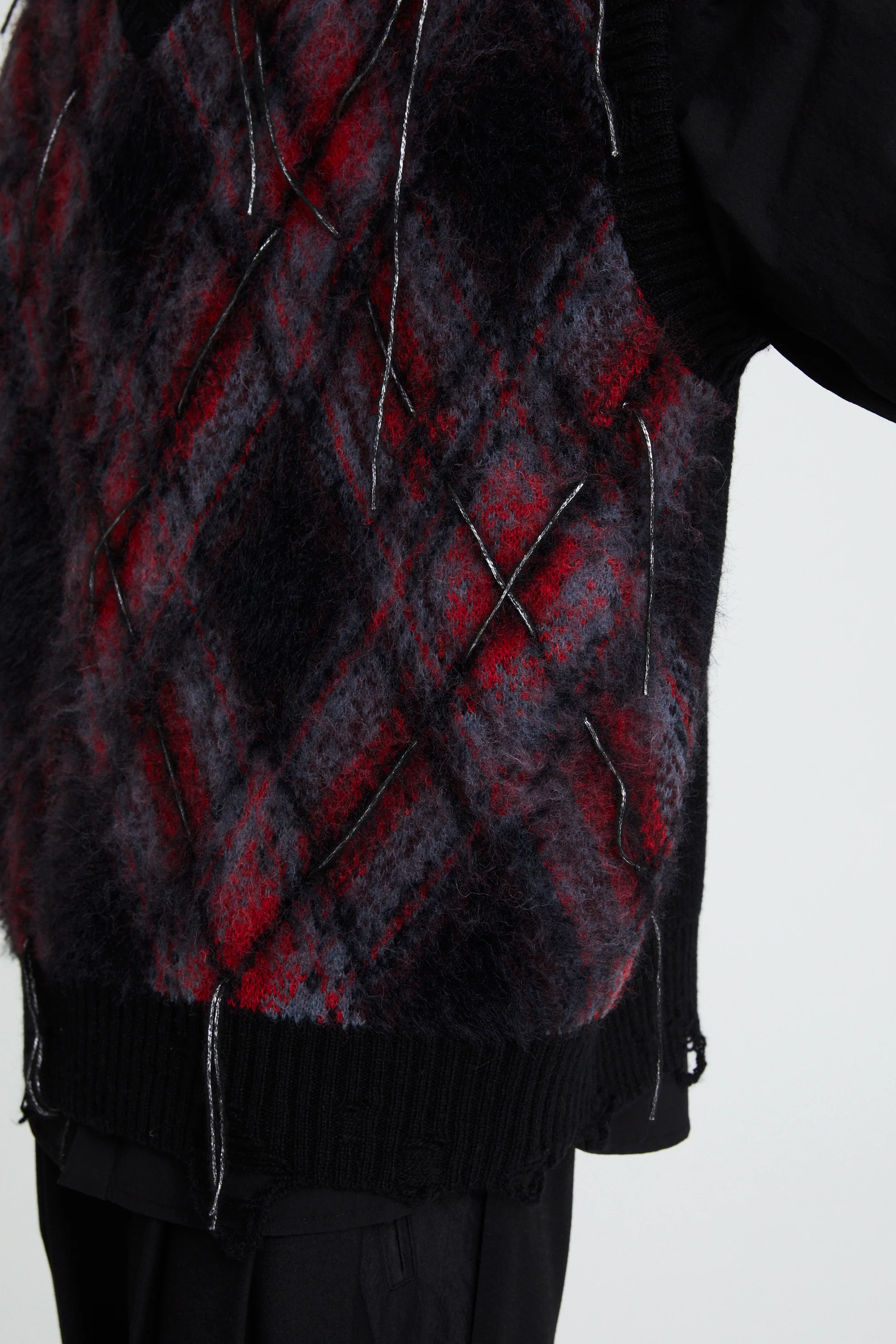 Juun.J Volume V-neck Vest - Red - Image 5