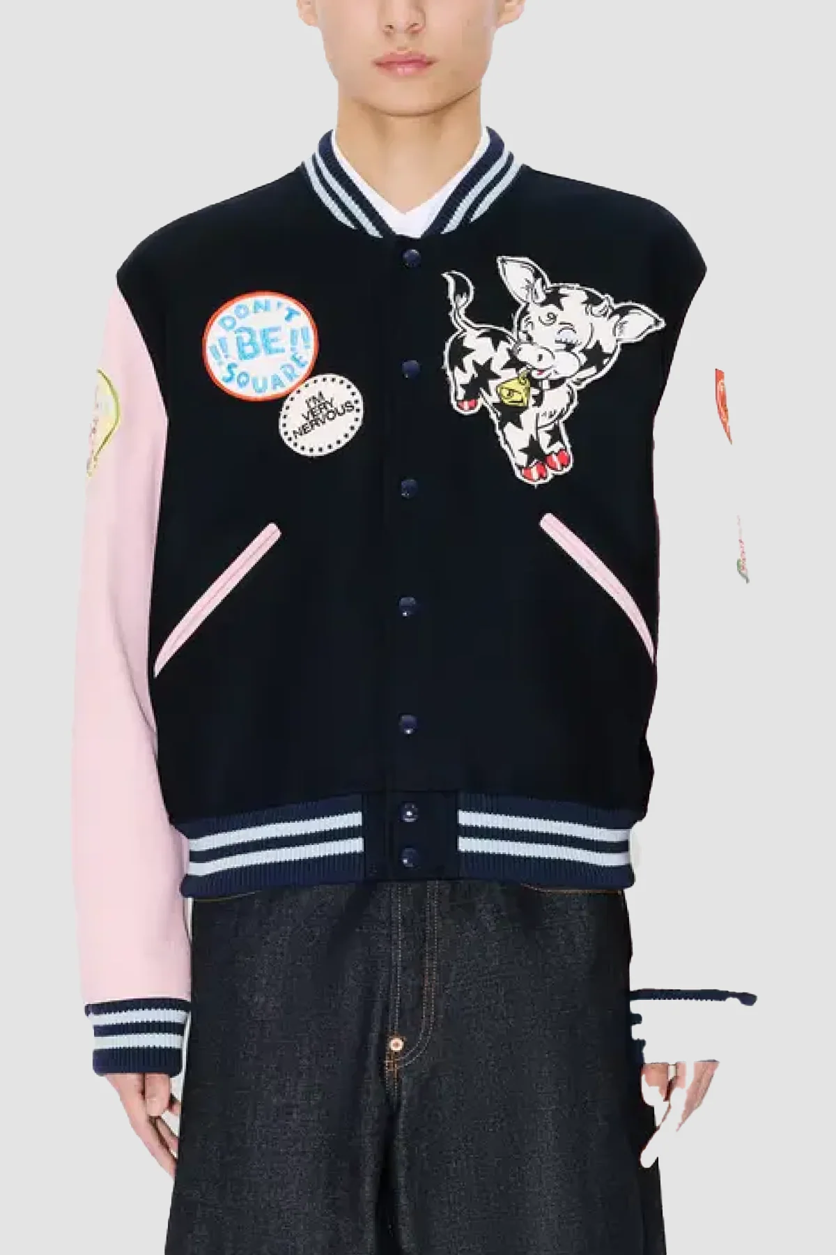 Kenzo Badges Varsity Embroidered Jacket - Navy