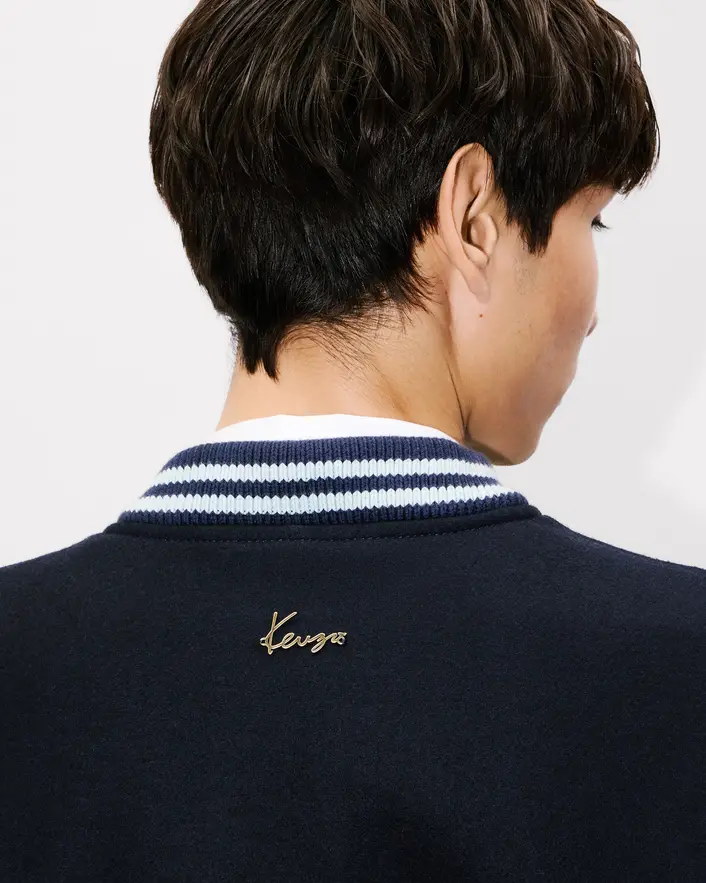Kenzo Badges Varsity Embroidered Jacket - Navy - Image 4