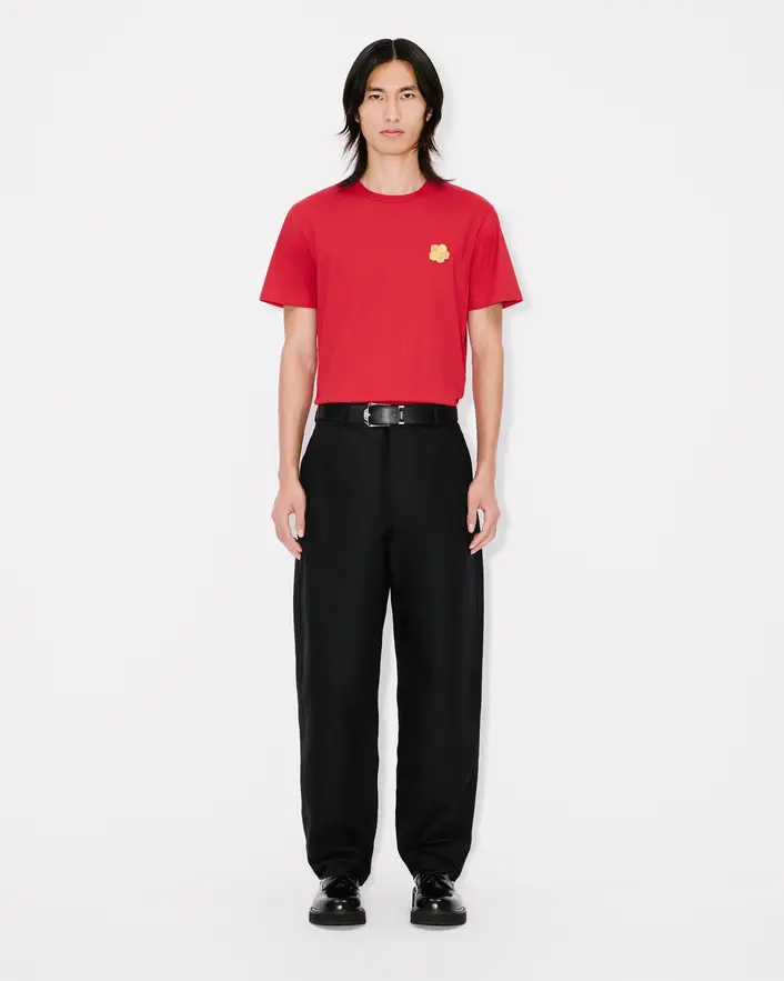 Kenzo Boke Flower Embroidered Slim Tee - Red - Image 3