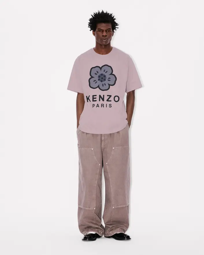 Kenzo 'Boke Flower' Embroidered Tee - Rose - Image 3