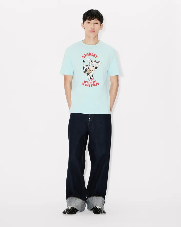 Kenzo Cartoon Slim Tee - Aqua - Image 3
