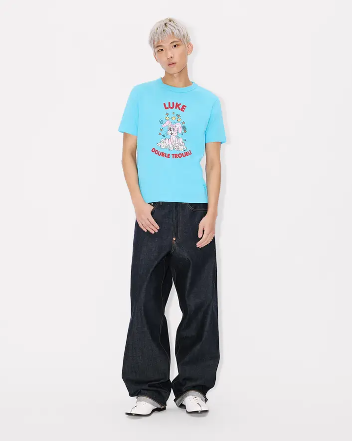 Kenzo Cartoon Slim Tee - Blue - Image 3