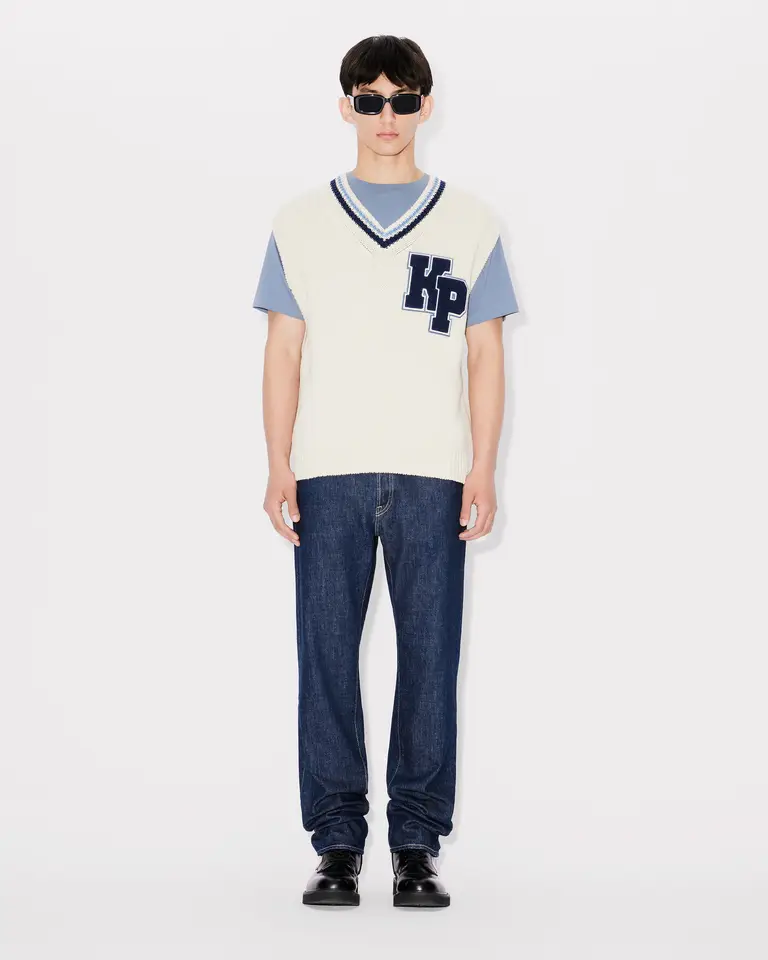 Kenzo Paris Varsity Vest - Off White - Image 3