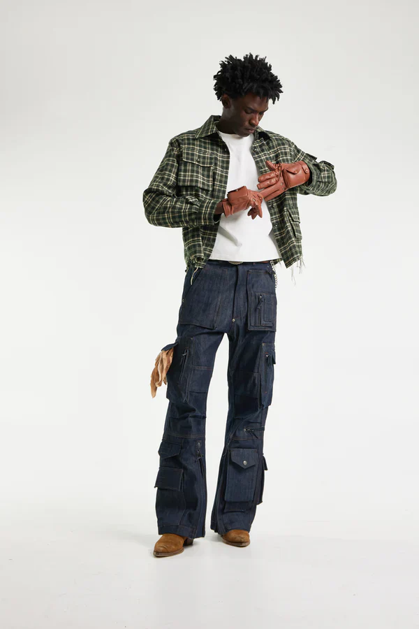 Kody Phillips Denim Rip Van Kody Cargo Pants - Denim - Image 2