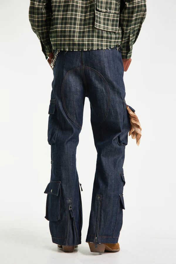 Kody Phillips Denim Rip Van Kody Cargo Pants - Denim - Image 3