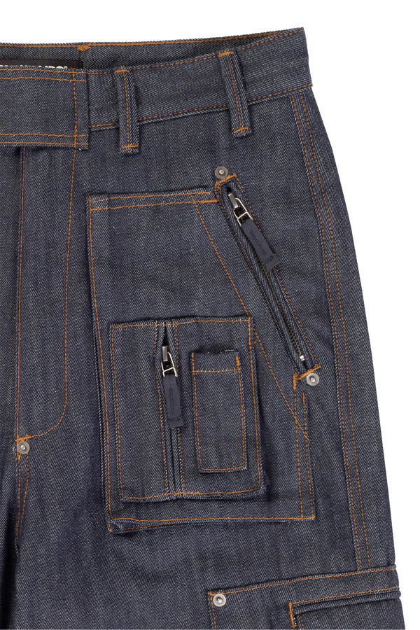 Kody Phillips Denim Rip Van Kody Cargo Pants - Denim - Image 4
