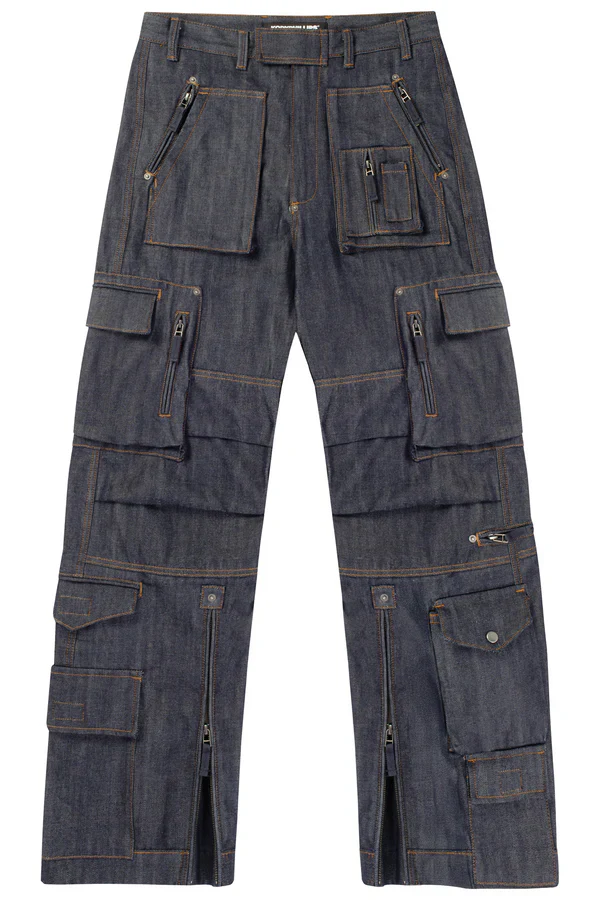 Kody Phillips Denim Rip Van Kody Cargo Pants - Denim - Image 5