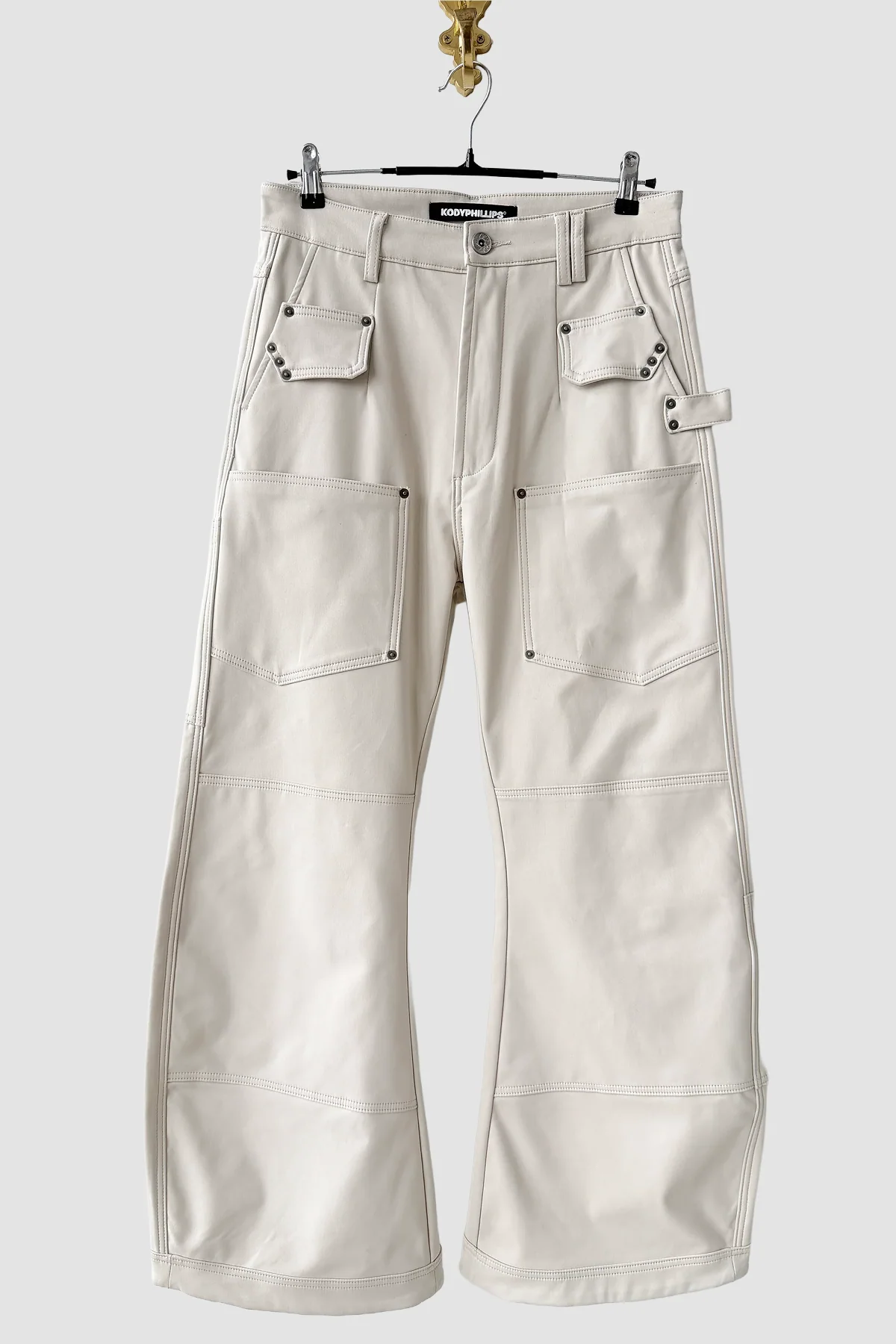 Kody Phillips Rivet Cargo Pants - Beige