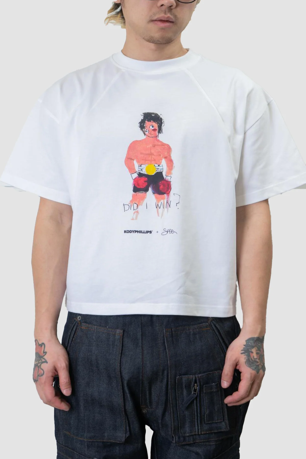 Kody Phillips x Sage Barnes Did I Win Tee - White