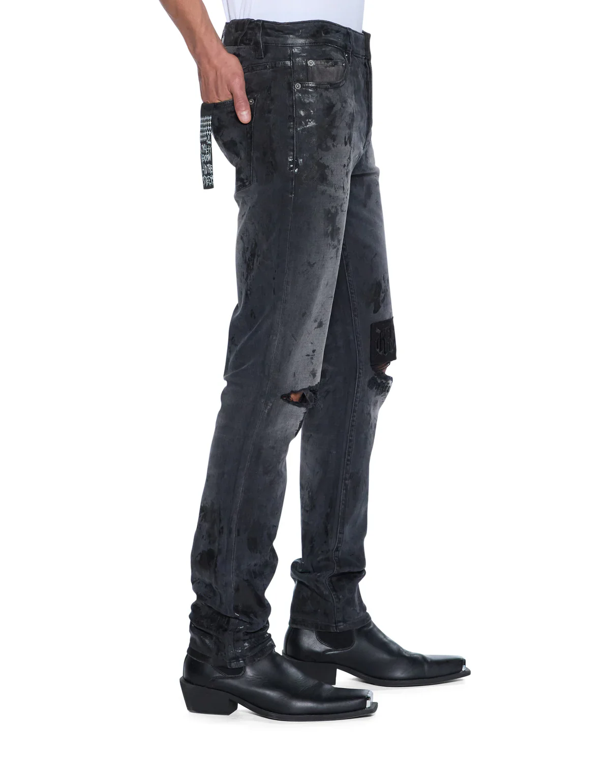 Ksubi Chitch Powder Grey Praying Jeans - Black - Image 2