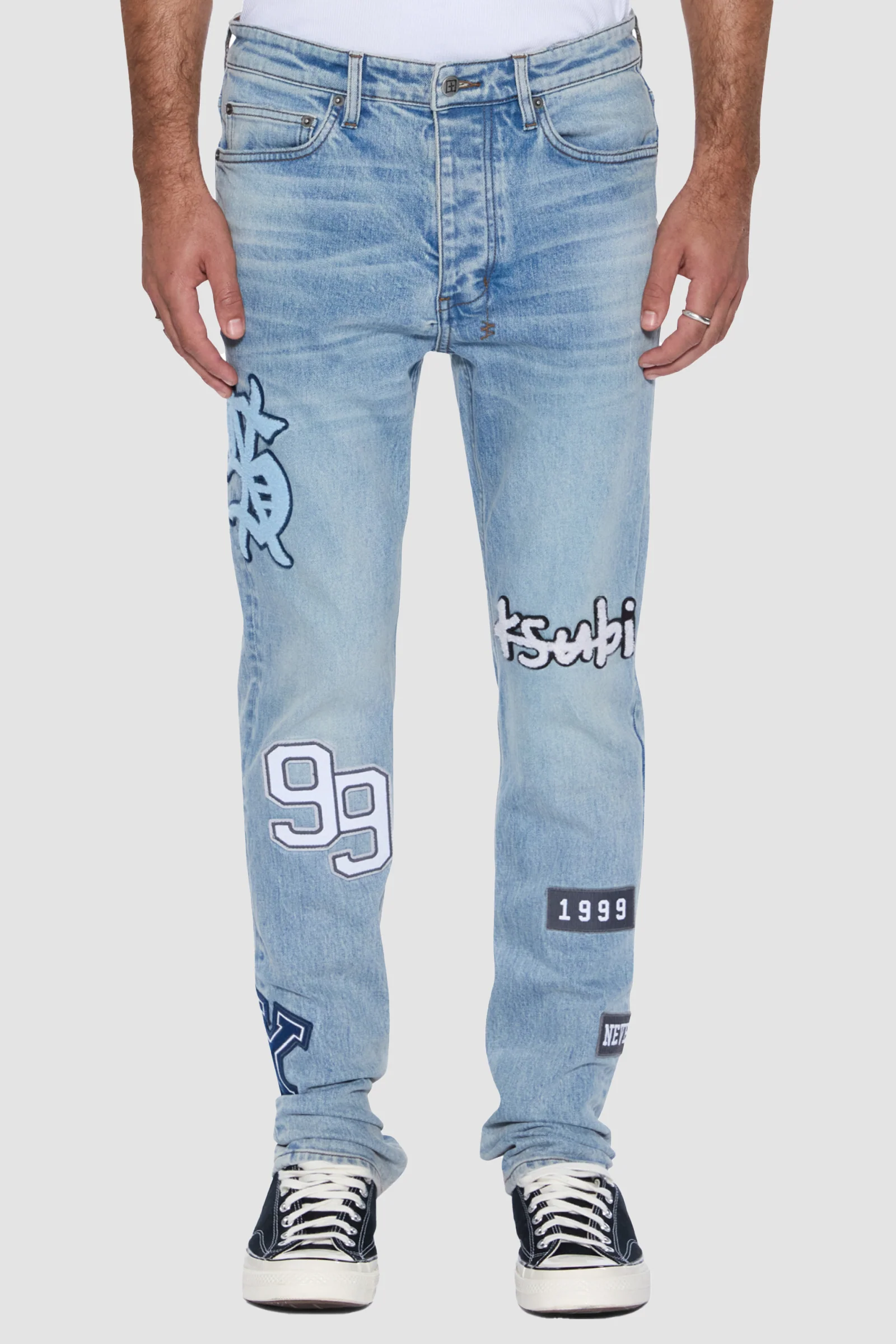 Ksubi Chitch Striker Patched Jeans - Denim