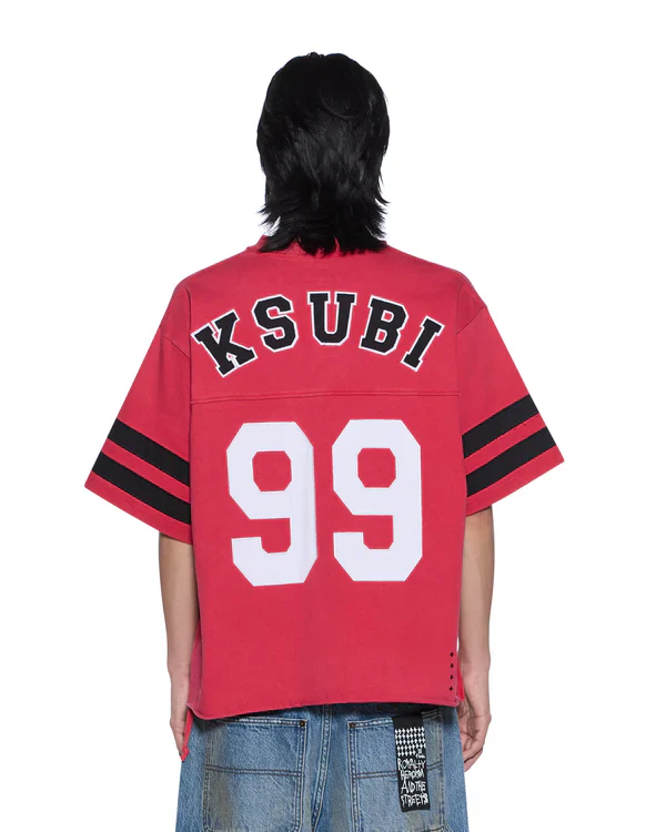 Ksubi Duke SS Jersey Top - Crimson - Image 2