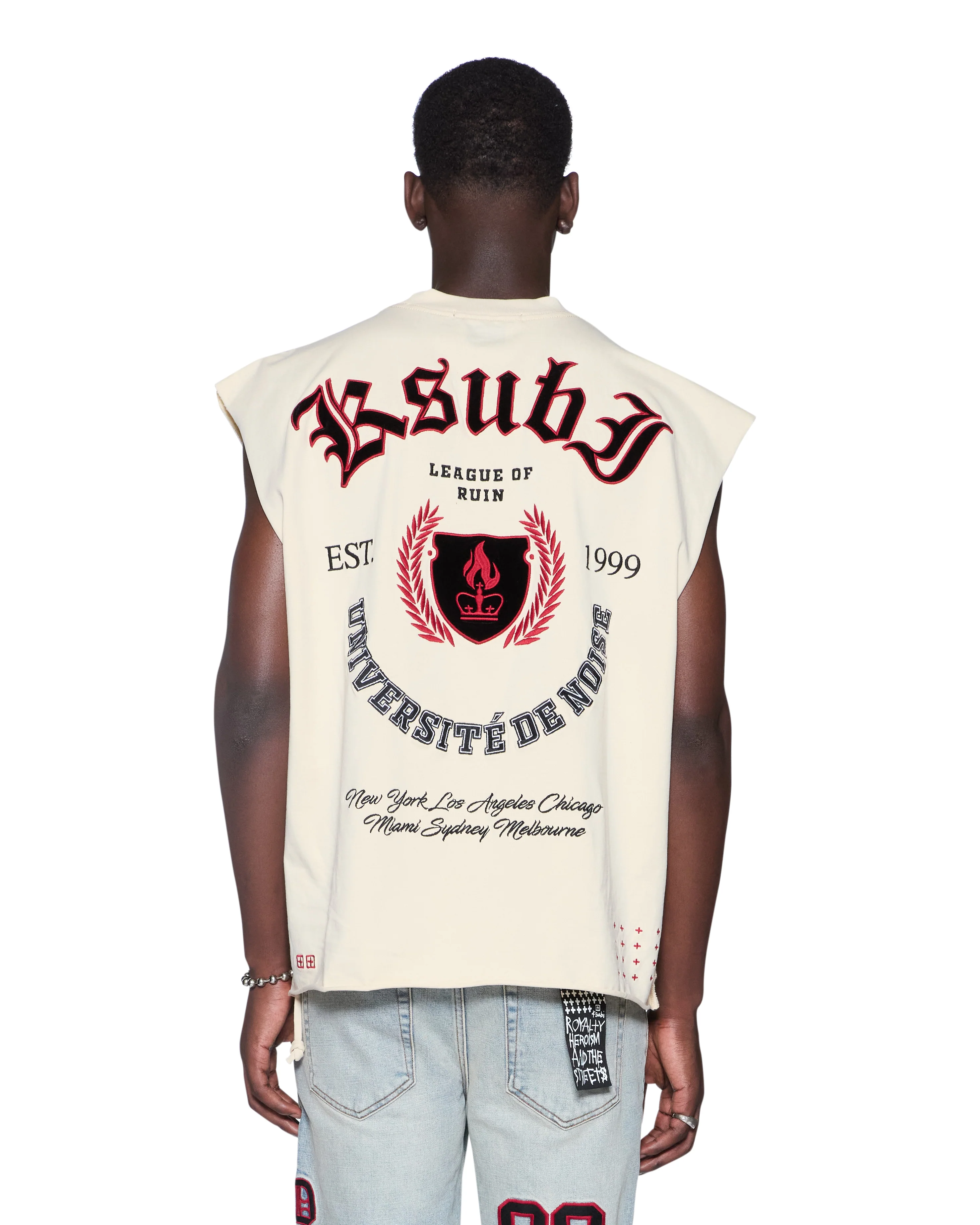 Ksubi League Ekcess Cut Tank - Natural - Image 2