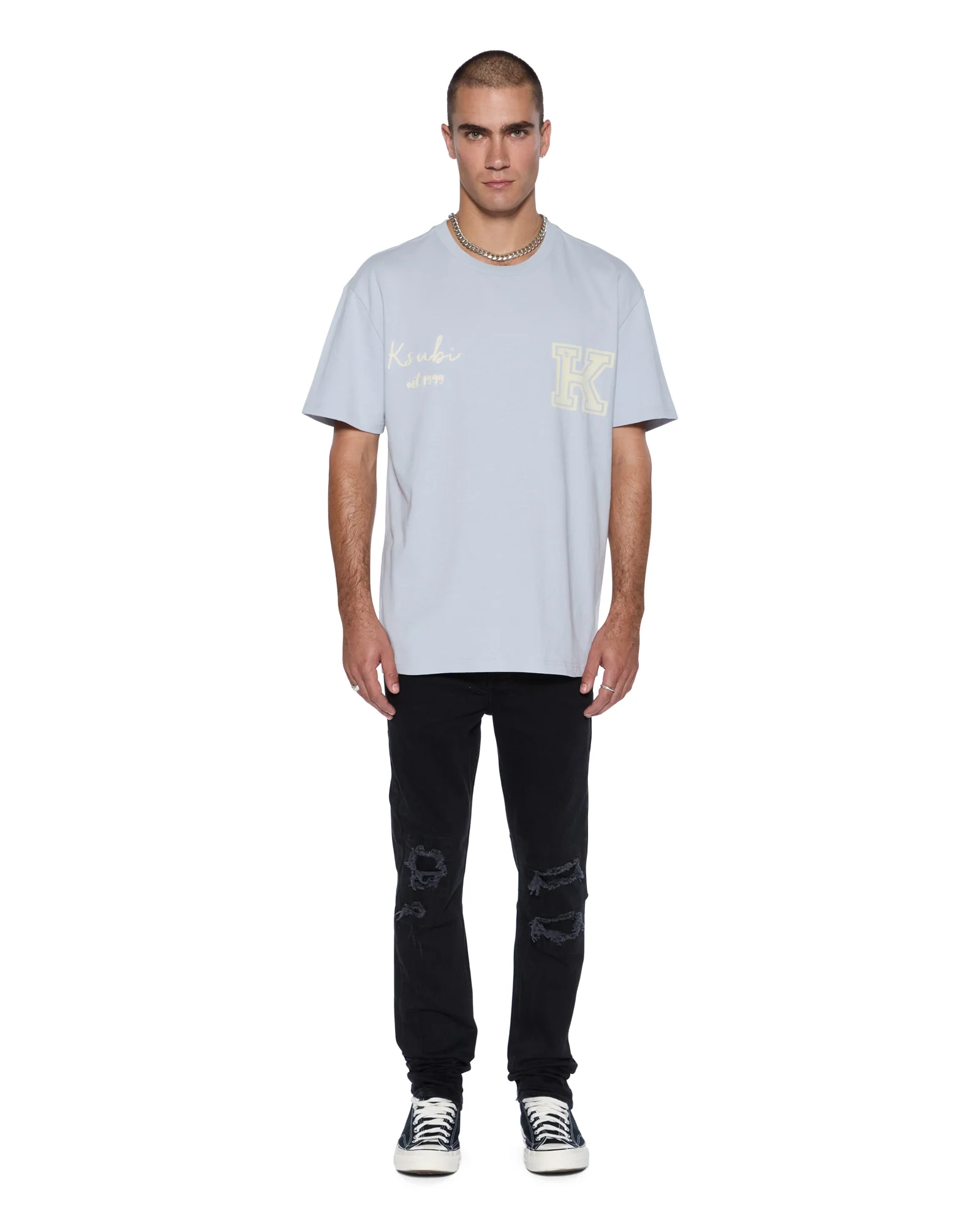 Ksubi Salud Biggie Tee - Blue - Image 3