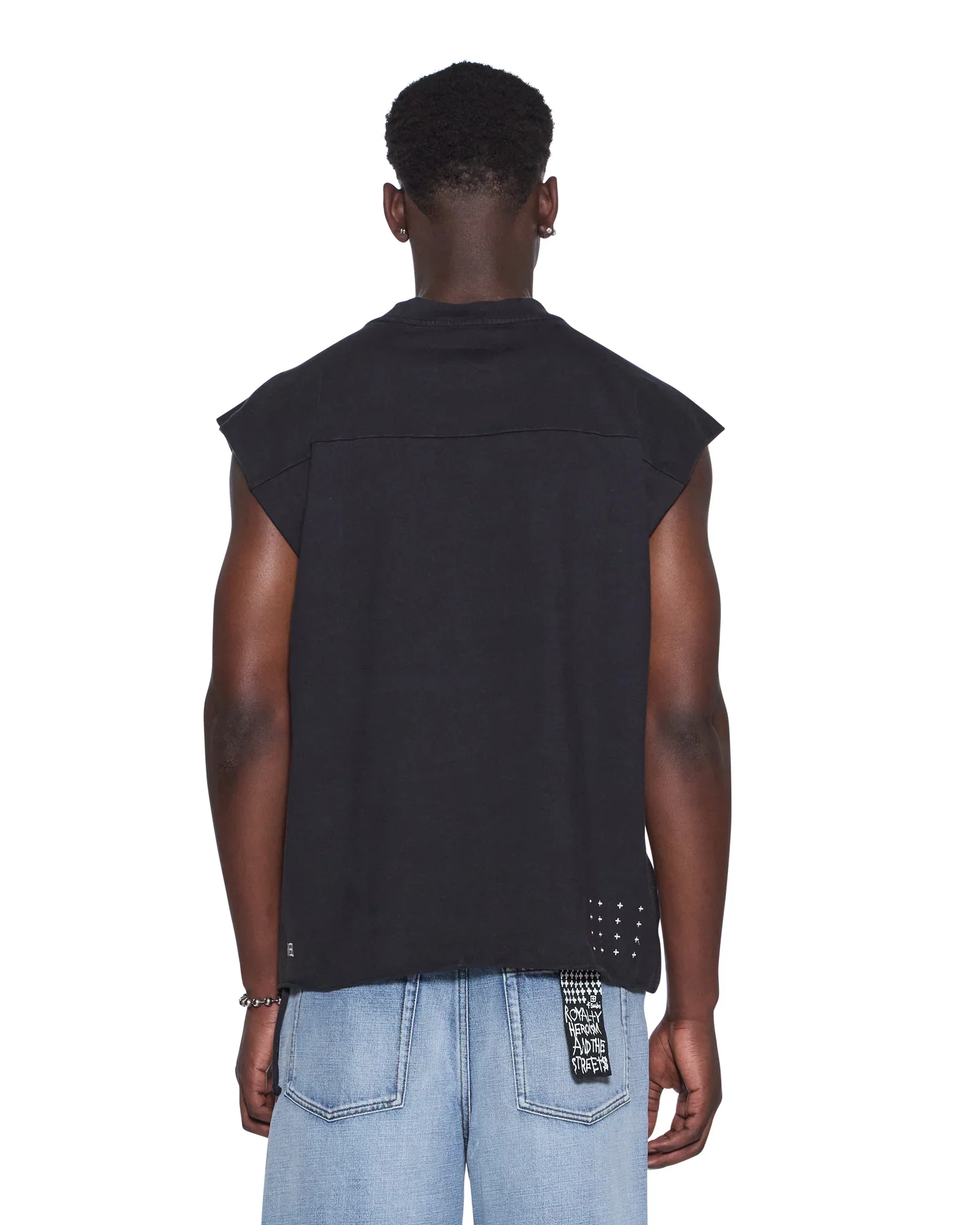 Ksubi Touchdown Ekcess Cut Off Tank - Jet Black - Image 2