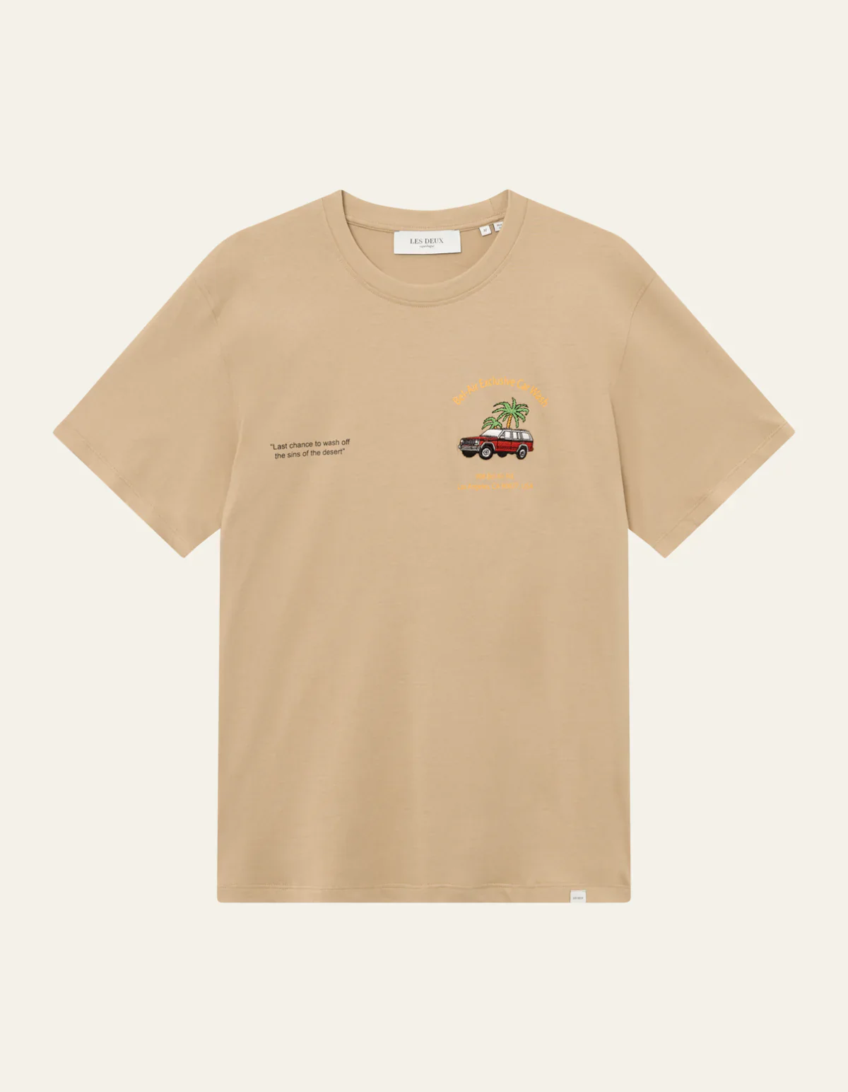 Les Deux Car Wash Tee - Sand - Image 3
