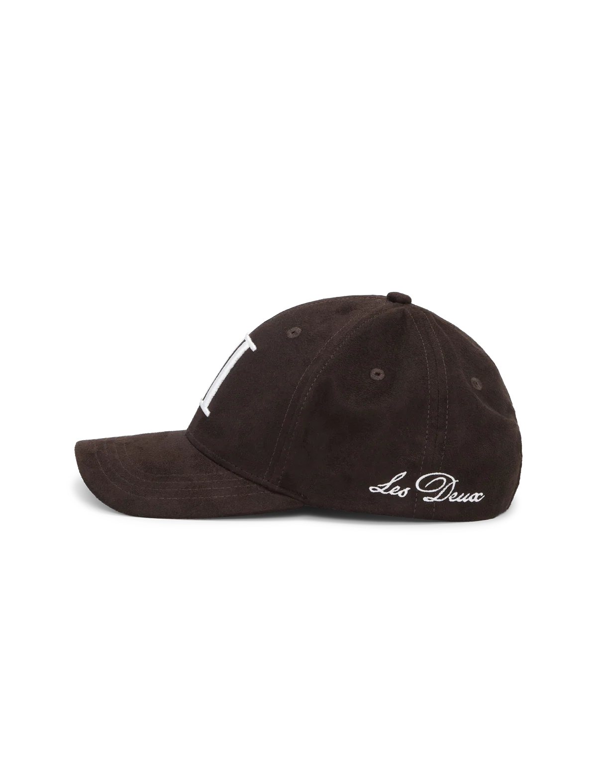 Les Deux Encore Suede Baseball Cap - Brown - Image 3
