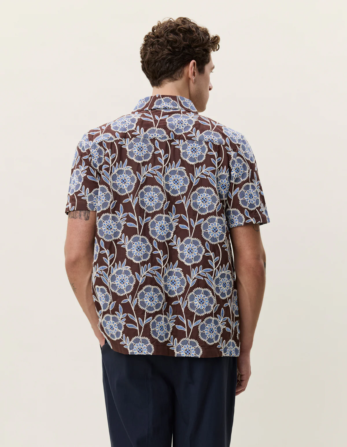 Les Deux Flower AOE SS Shirt - Delicioso Brown - Image 2