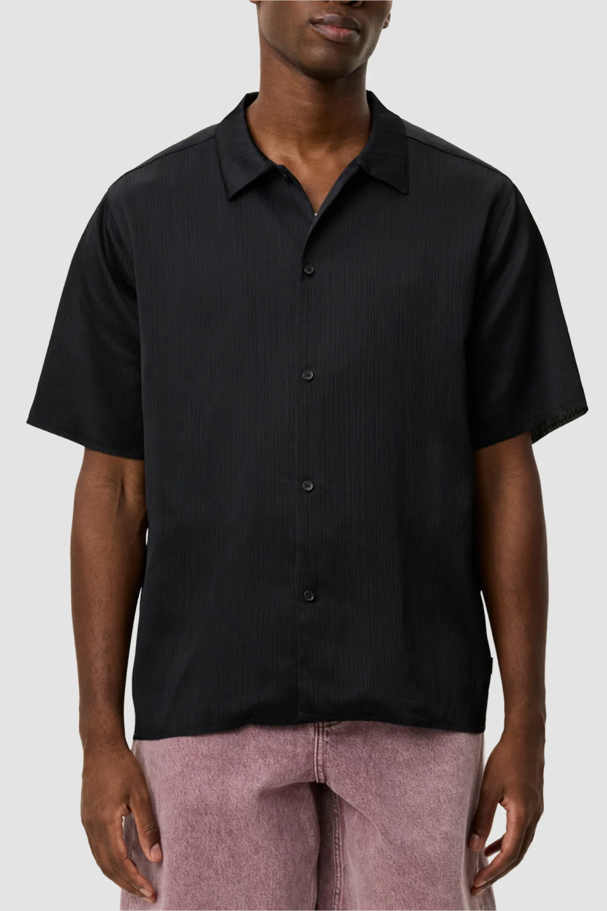 Les Deux Hector Plissé Shirt - Black