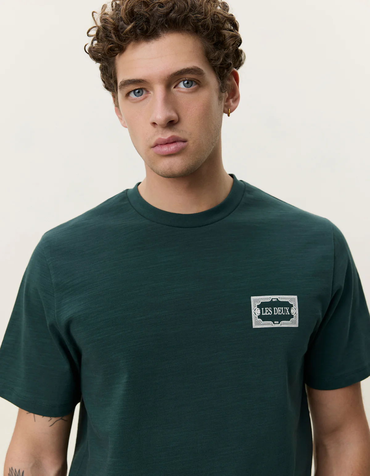 Les Deux Italian Tee - Pine Green - Image 4