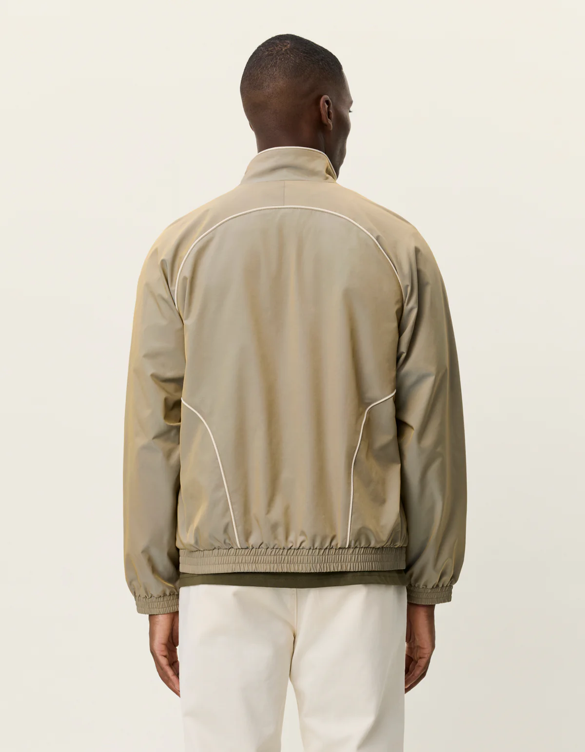 Les Deux Jack Shiny Track Jacket - Sand - Image 2