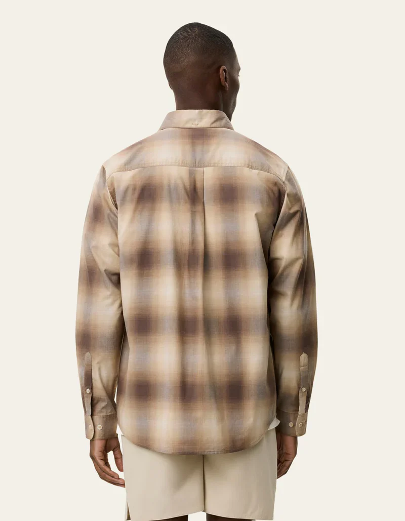 Les Deux Kent Shadowcheck Shirt - Dark Sand - Image 2
