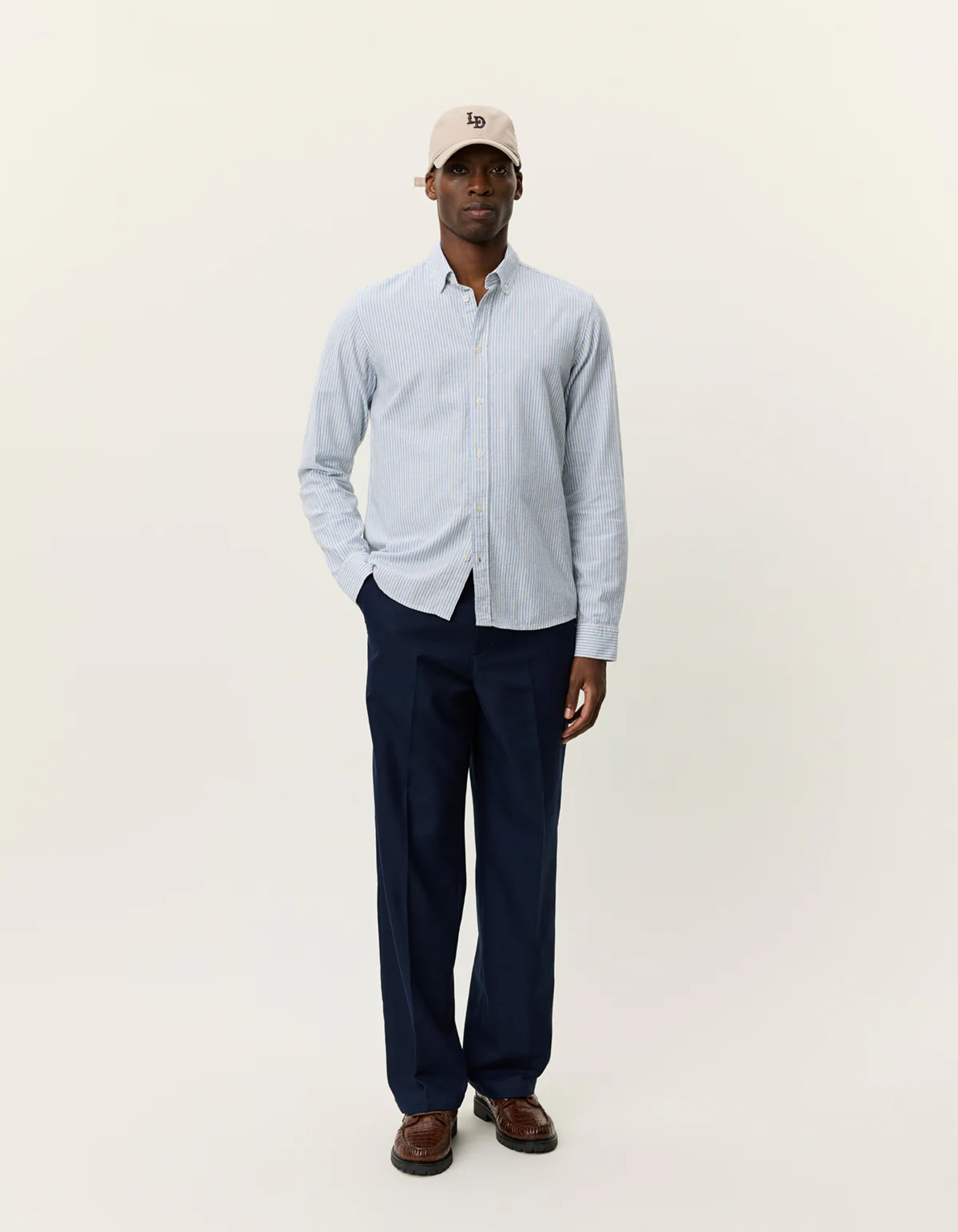 Les Deux Konrad Stripe Shirt - Blue - Image 3