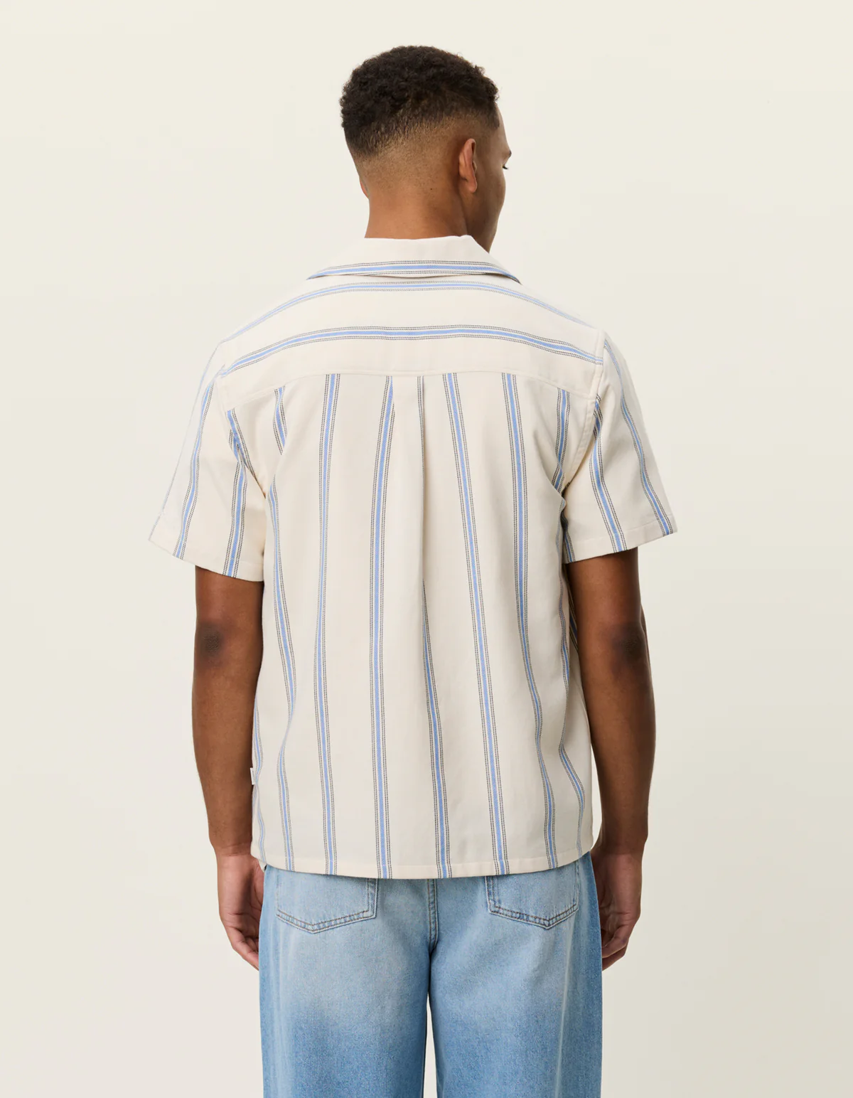 Les Deux Lawson Stripe Shirt - Eggnog White - Image 3
