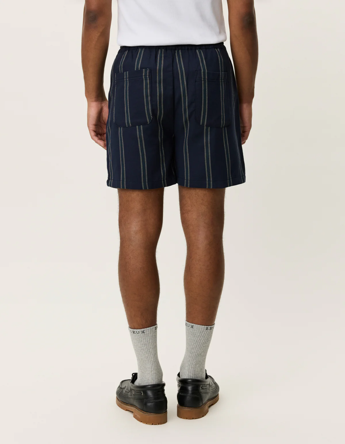 Les Deux Lawson Stripe Shorts - Dark Navy - Image 2