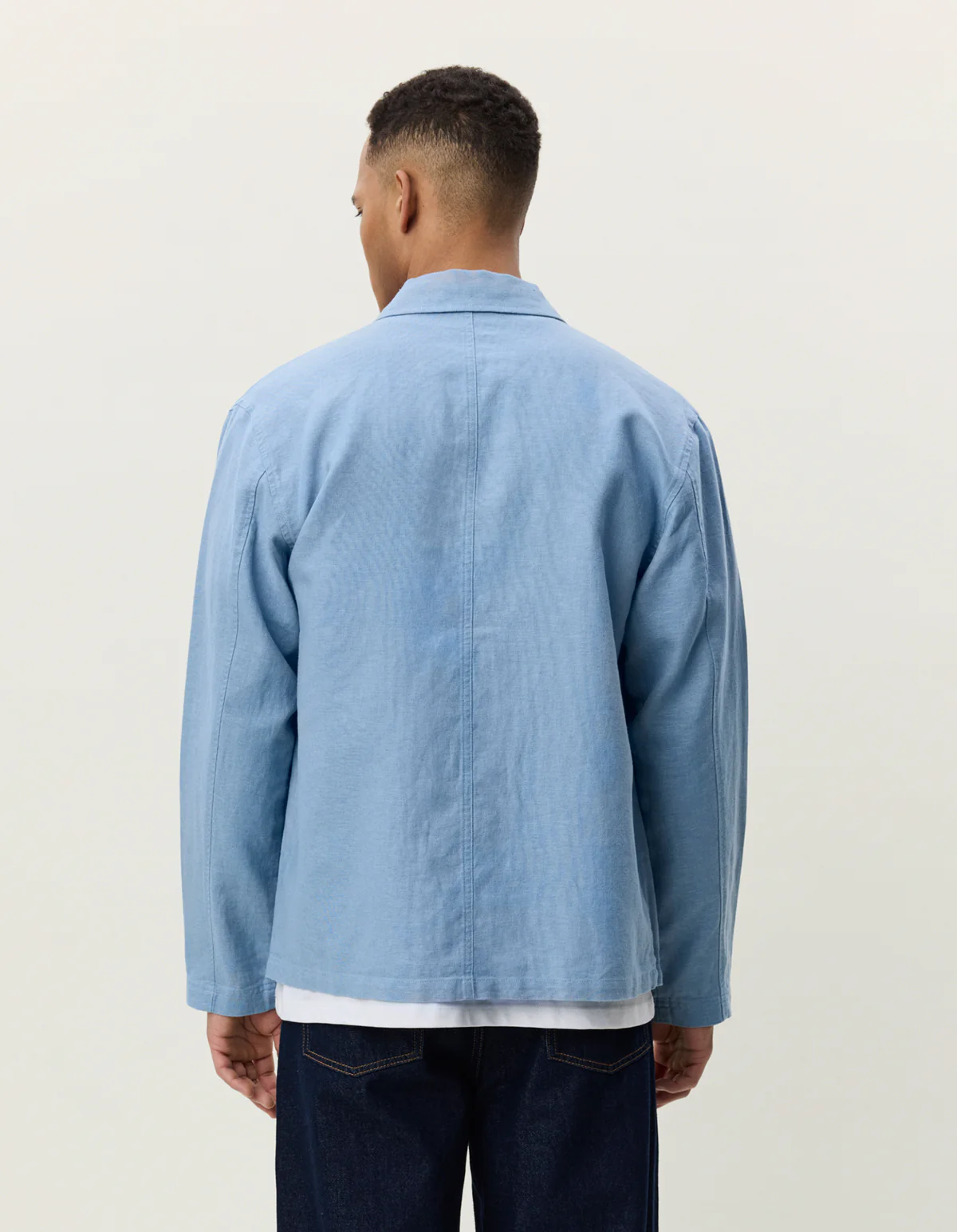 Les Deux Linen Overshirt - Faded Denim Blue - Image 2