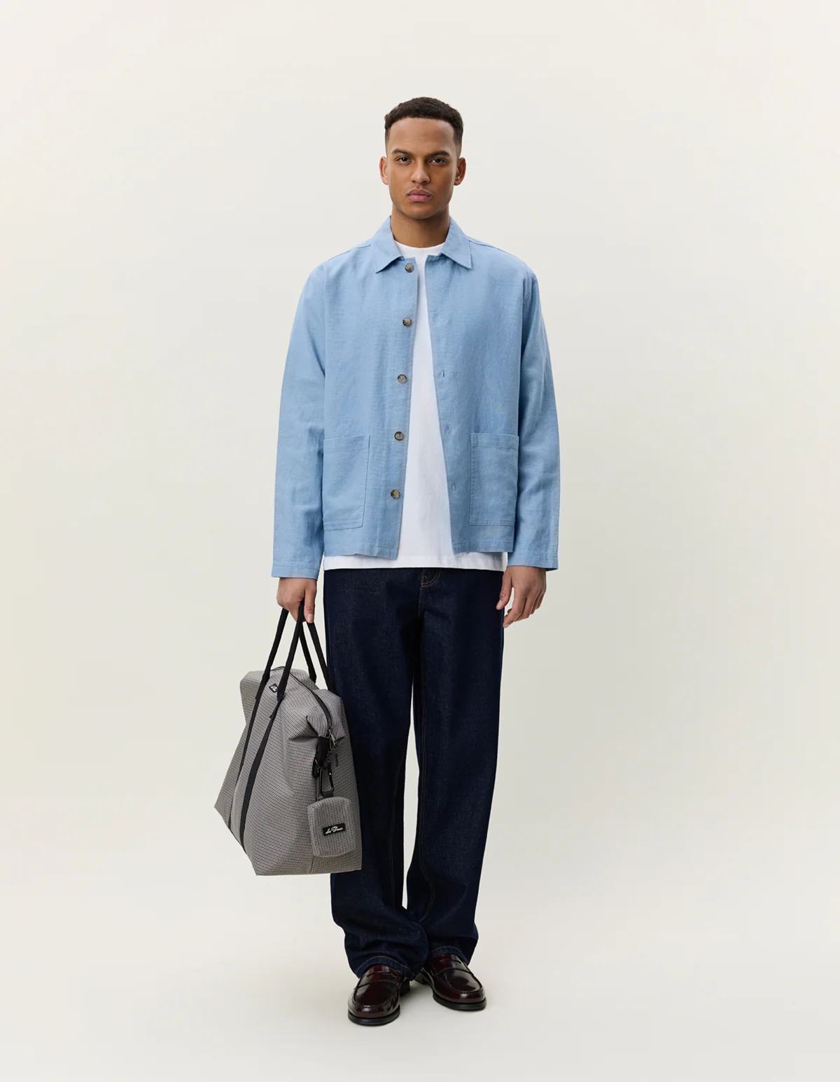 Les Deux Linen Overshirt - Faded Denim Blue - Image 3