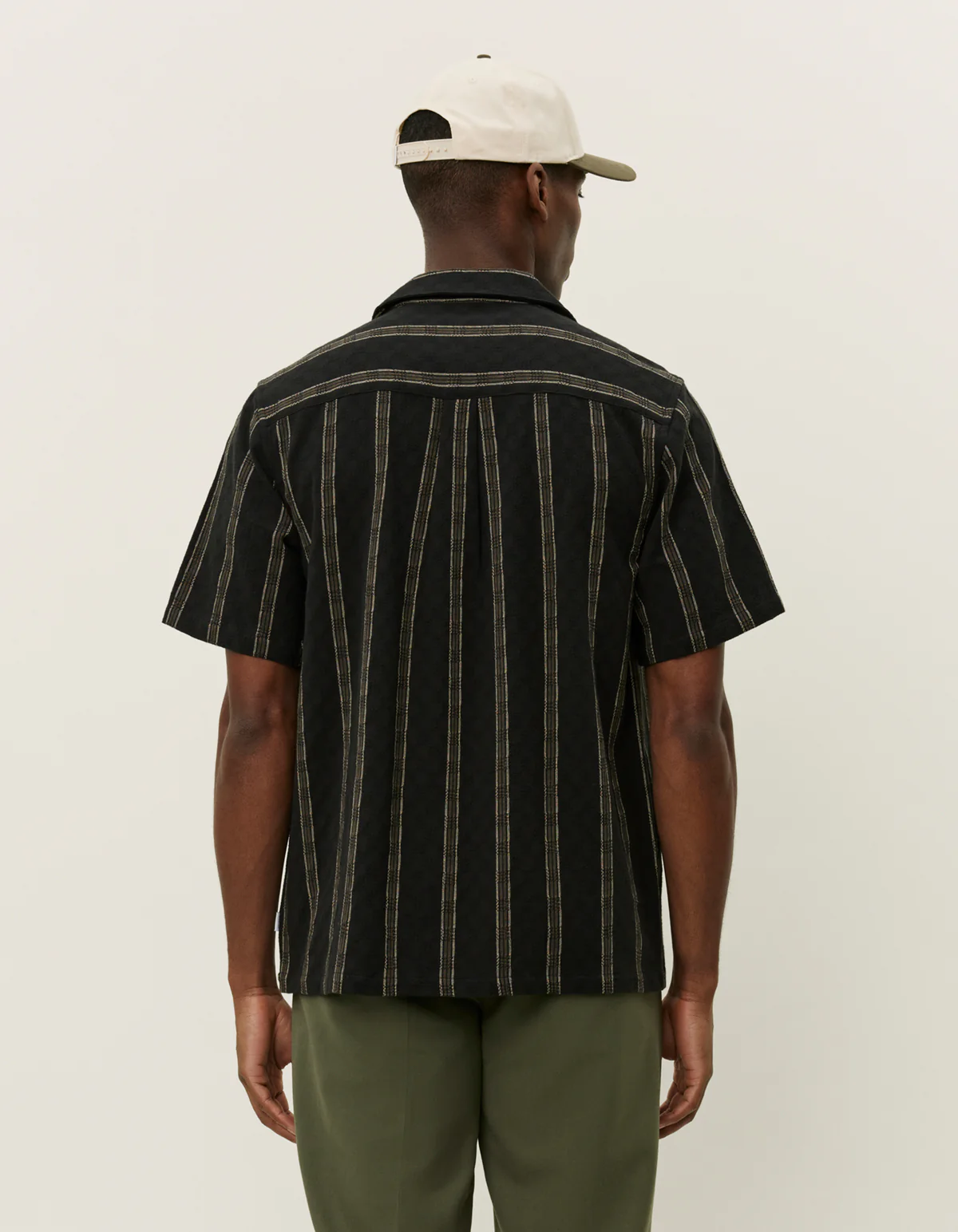 Les Deux Lukas Check Dobby SS Shirt - Black - Image 2