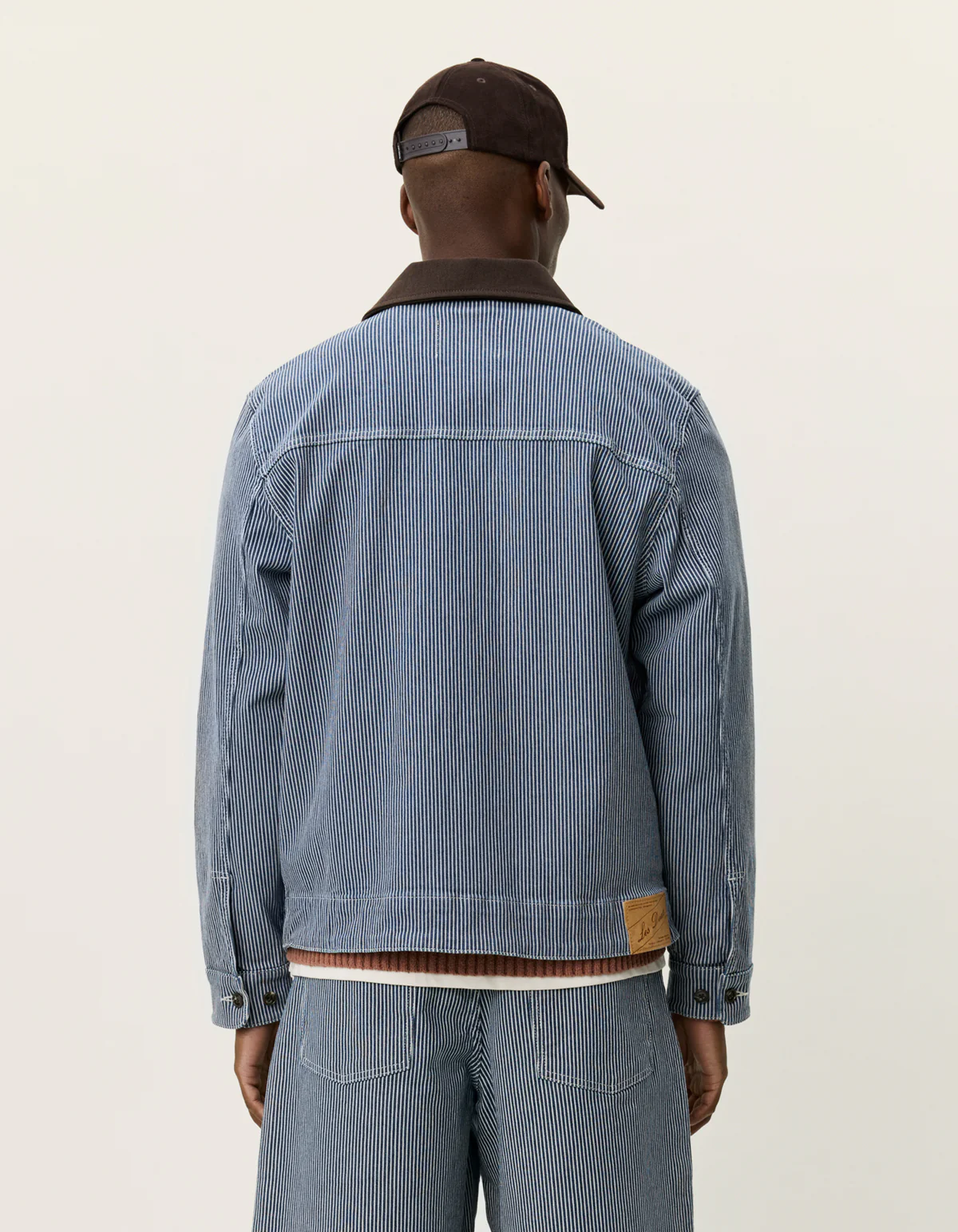 Les Deux Robert Striped Jacket - Dark Navy - Image 2