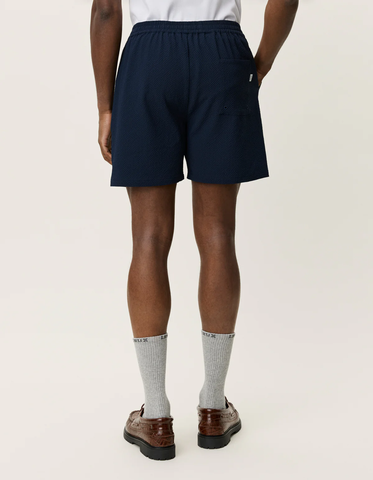 Les Deux Stan Seersucker Swimsuit - Dark Navy - Image 2