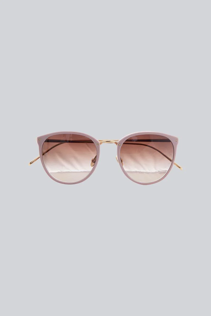Linda Farrow Oval Eye Sunglass - Pink - Image 3