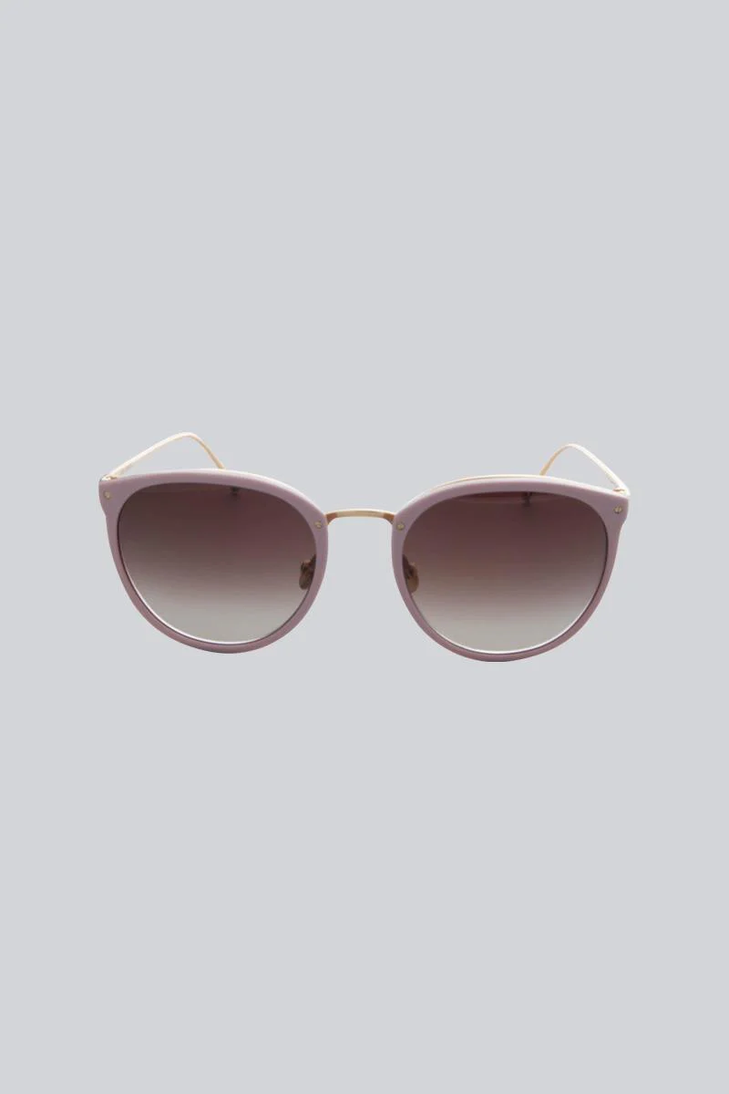 Linda Farrow Oval Eye Sunglass - Pink - Image 4