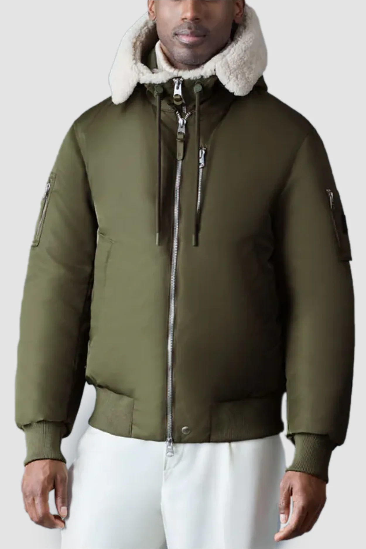 Mackage Mens Down Bomber August - Light Military
