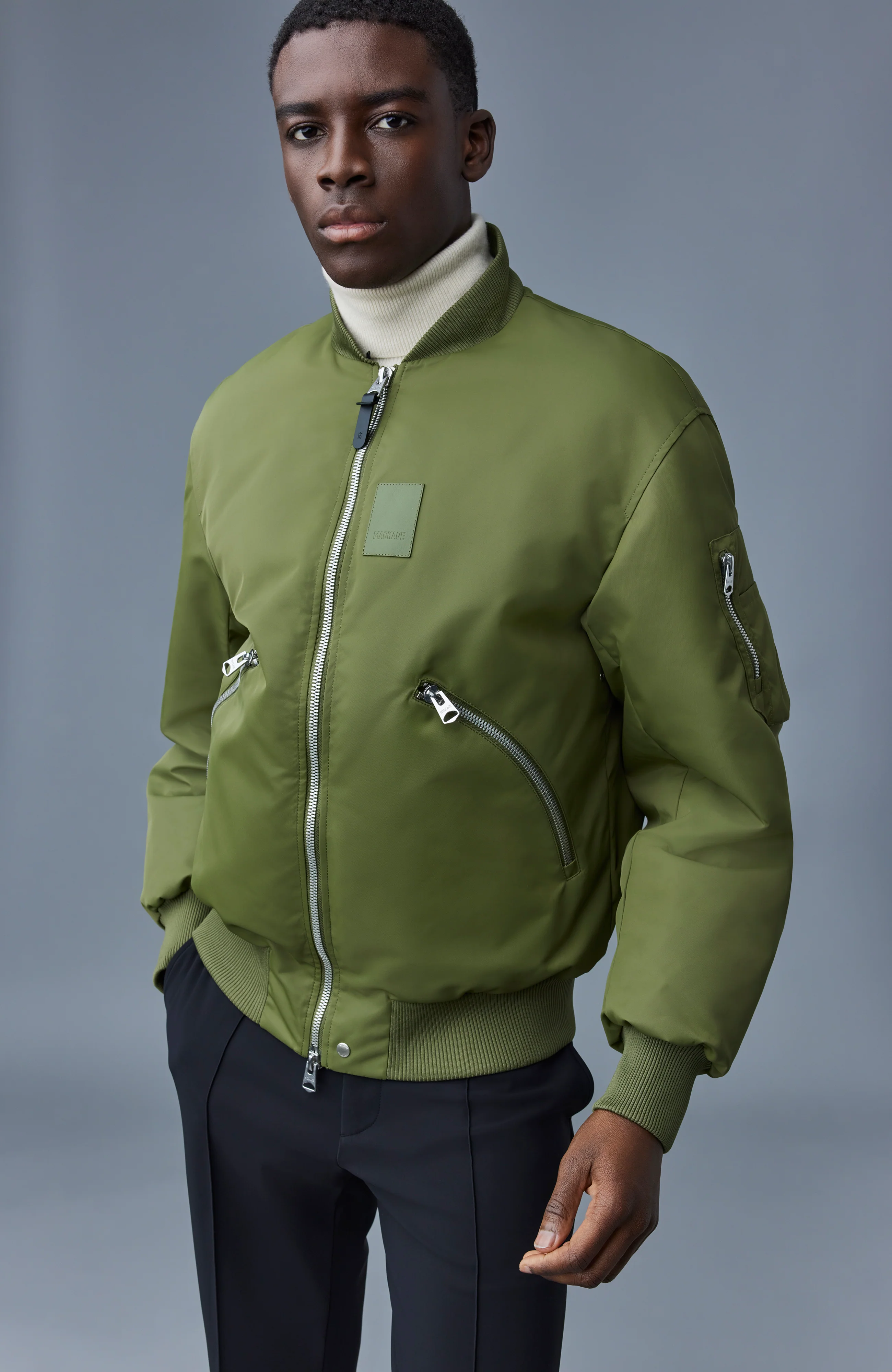 Mackage Mens Down Jacket Francis - Light Military - Image 2