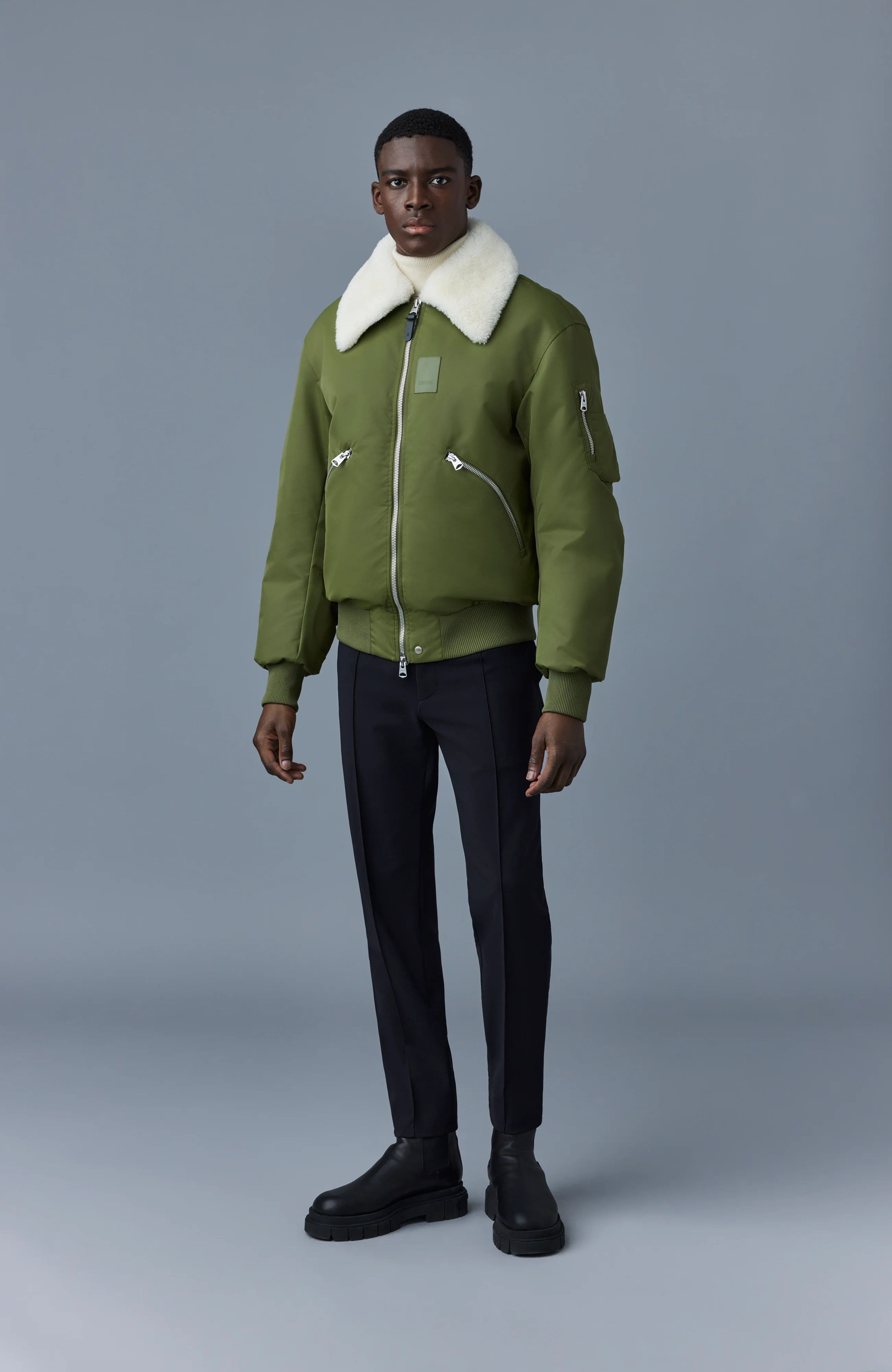 Mackage Mens Down Jacket Francis - Light Military - Image 3