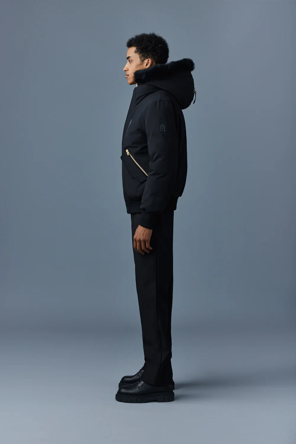 Mackage Mens Down Bomber Dixon-BX - Black/Gold - Image 3
