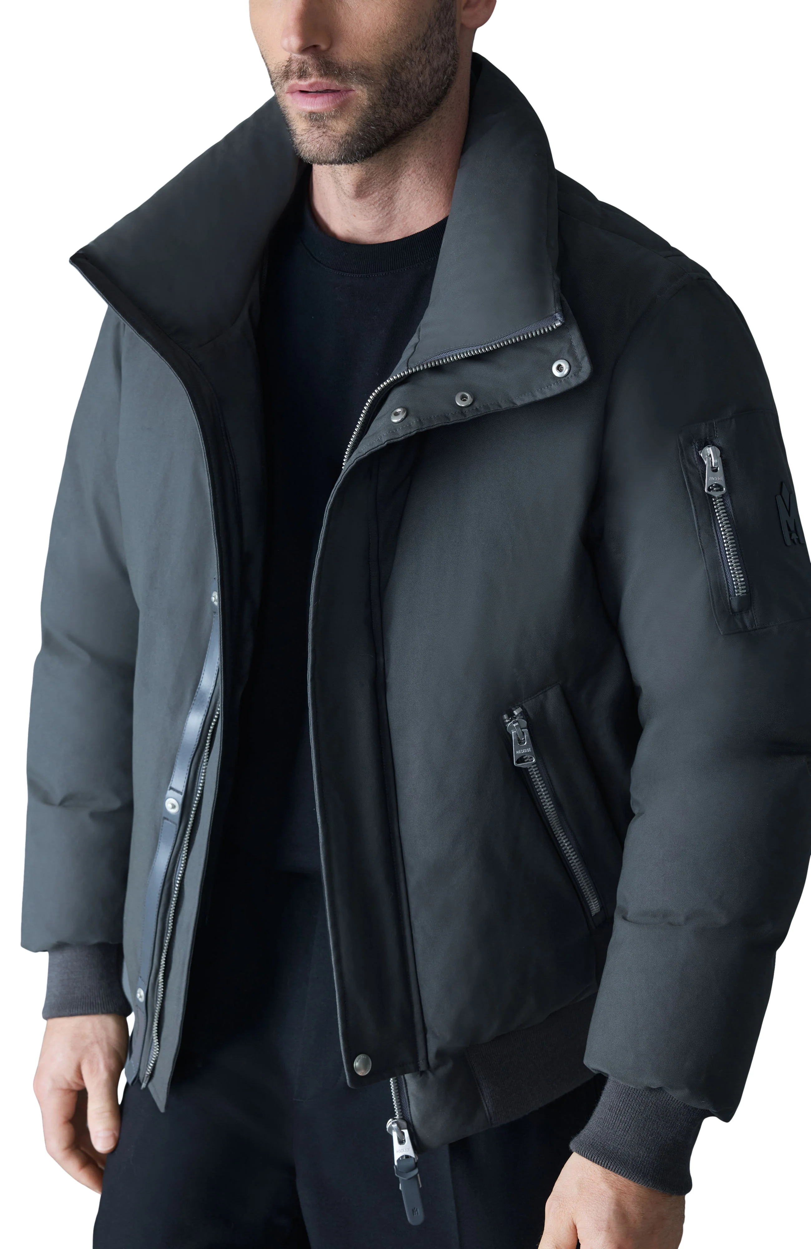 Mackage Mens Down Bomber Iker - Carbon - Image 5