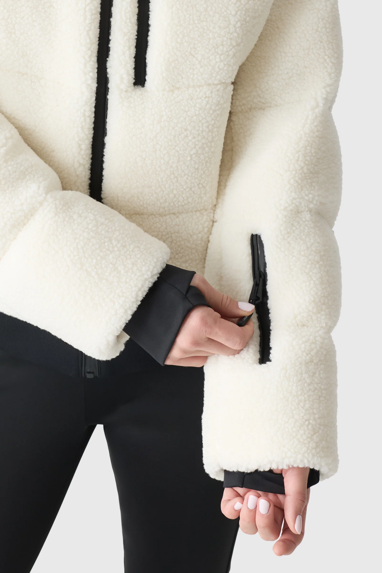 Mackage Womens Down Bomber Anaya - Cream - Image 5