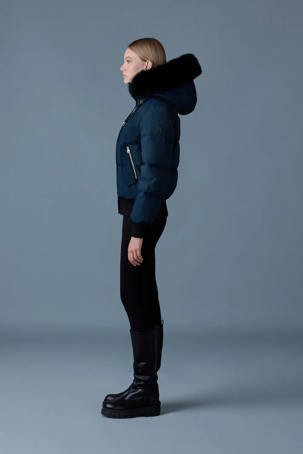 Mackage Womens Down Bomber Nefi-BXZ - Navy - Image 2