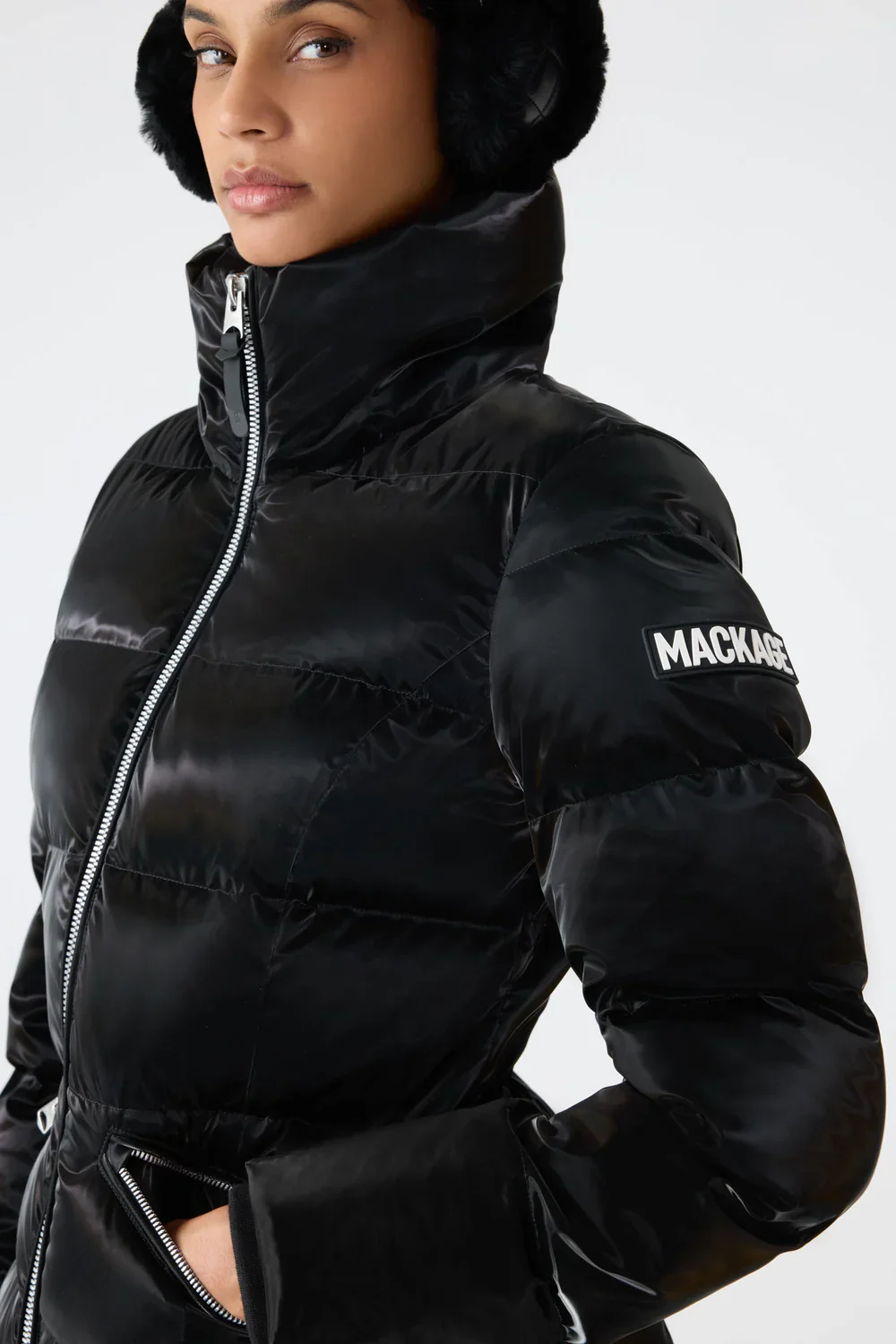 Mackage Womens Down Jacket Madalyn-Glo - Black - Image 7