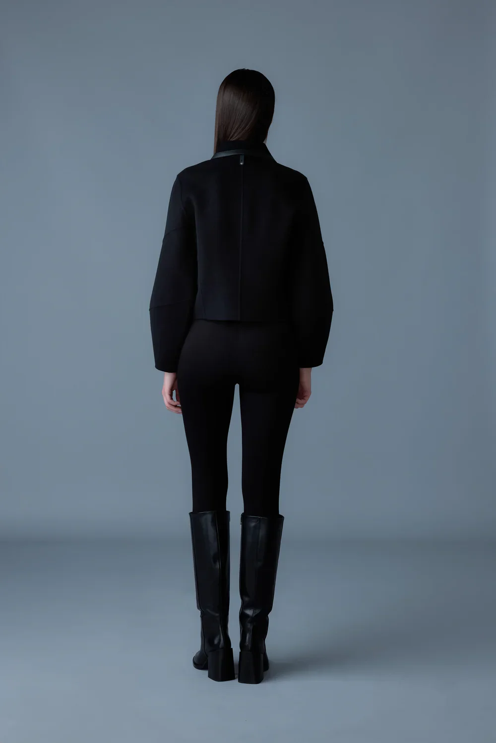 Mackage Womens Wind Wool Bomber Solana - Black - Image 3