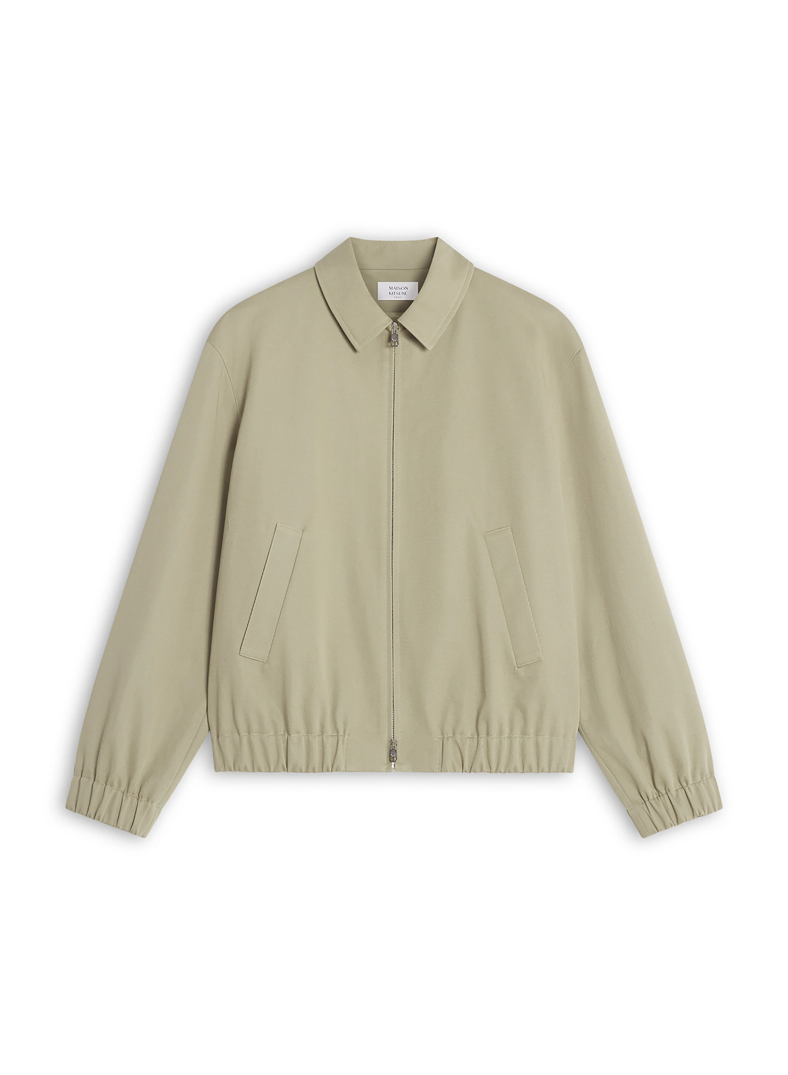 Maison Kitsuné Elasticated Zipped Jacket - Concrete Beige - Image 4