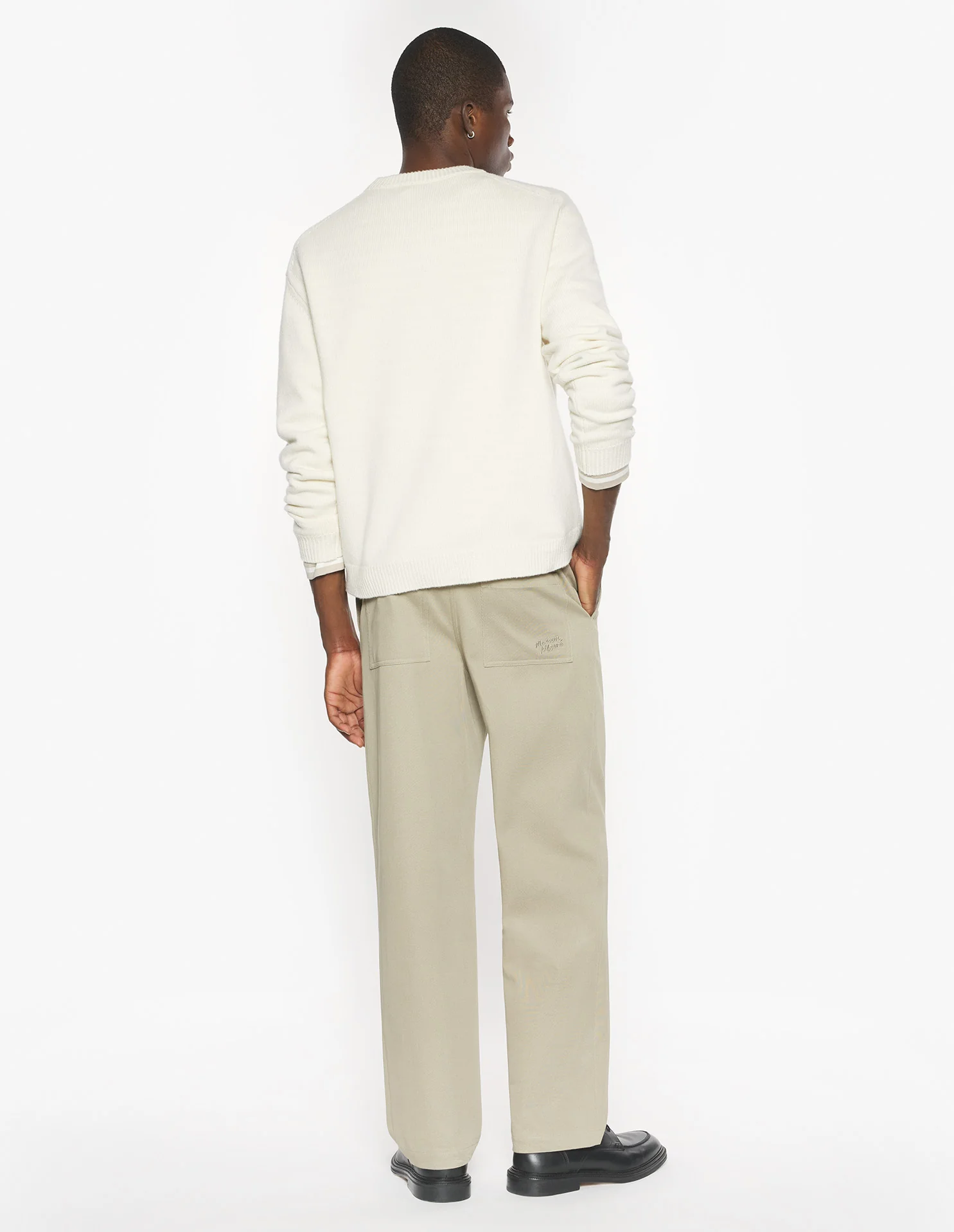 Maison Kitsuné Relaxed Pants - Concrete Beige - Image 2