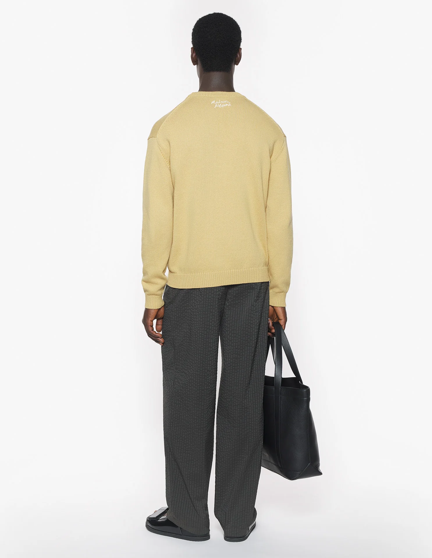 Maison Kitsuné Relaxed Pleated Pants - Green - Image 3